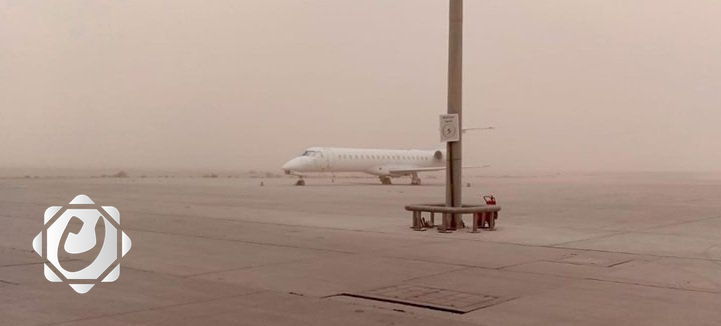 مطار البصرة يتوقف عن العمل مؤقتاً نتيجة العاصفة الترابية