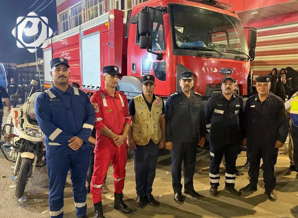 الدفاع المدني في صلاح الدين يستنفر 47 فرقة إطفاء لتأمين زيارة الإمامين العسكريين