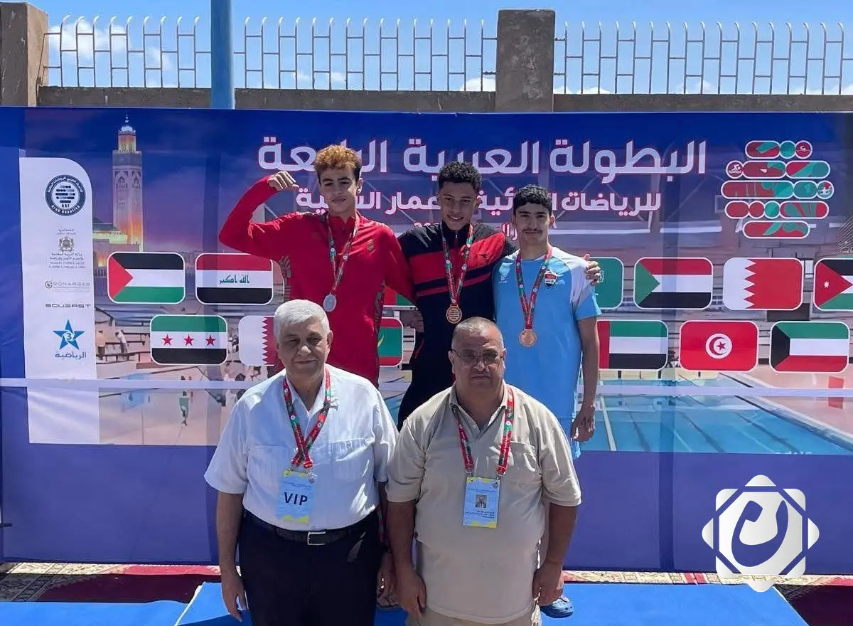 السباح عبد الله محمد يحقق الوسام البرونزي في البطولة العربية