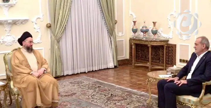 السيد الحكيم يناقش مع الرئيس الإيراني التحديات الإقليمية والعلاقات الثنائية