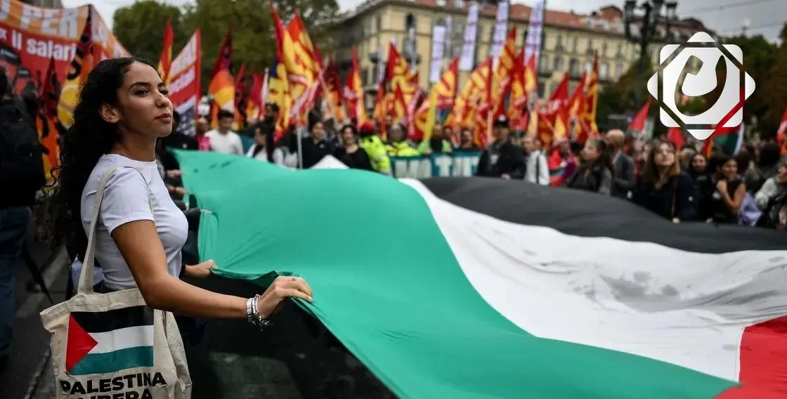 تظاهرات وإضرابات في إيطاليا تضامناً مع غزة