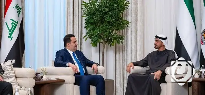 مباحثات حول تعزيز التعاون في مشروع طريق التنمية بين السوداني وبن زايد