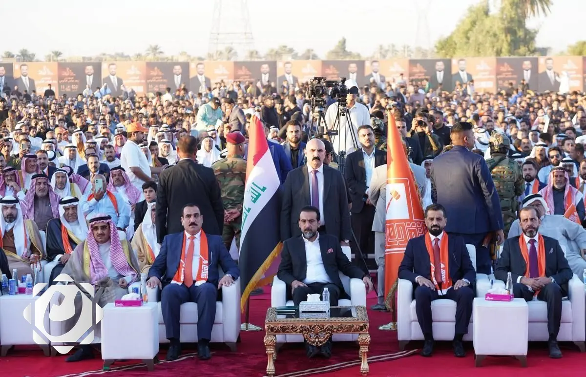 الحلبوسي يشارك في تجمع جماهيري لمرشح تقدم رعد عباس الدليمي في التاجي