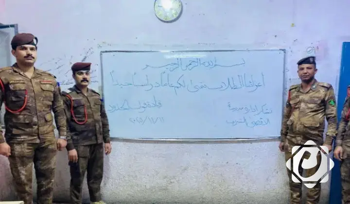 رسائل تشجيعية من عناصر تأمين الانتخابات لطلبة المدارس