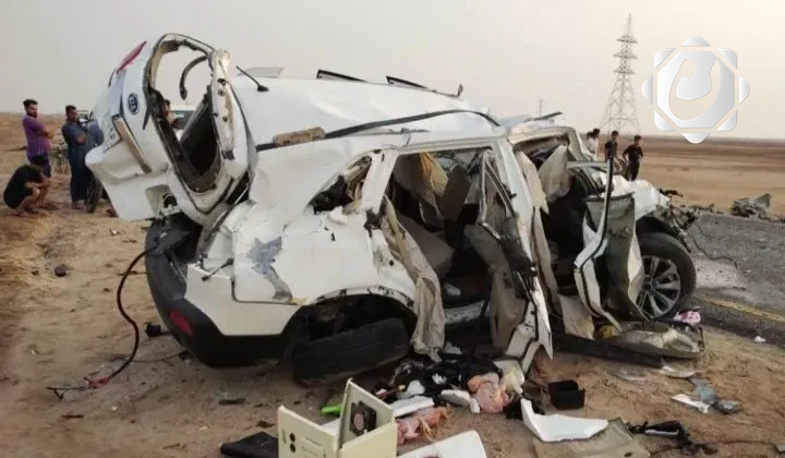 مصرع شخص وإصابة 3 آخرين في حادث سير بالمثنى