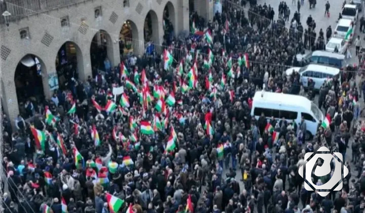 وقفتان احتجاجيتان في أربيل تطالبان بتدخل دولي لوقف القتال في شمال سوريا